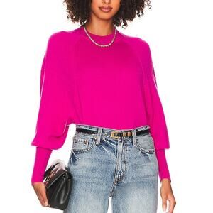 27 Miles Malibu Cashmere Fuchsia Lita Sweater Size S NWT